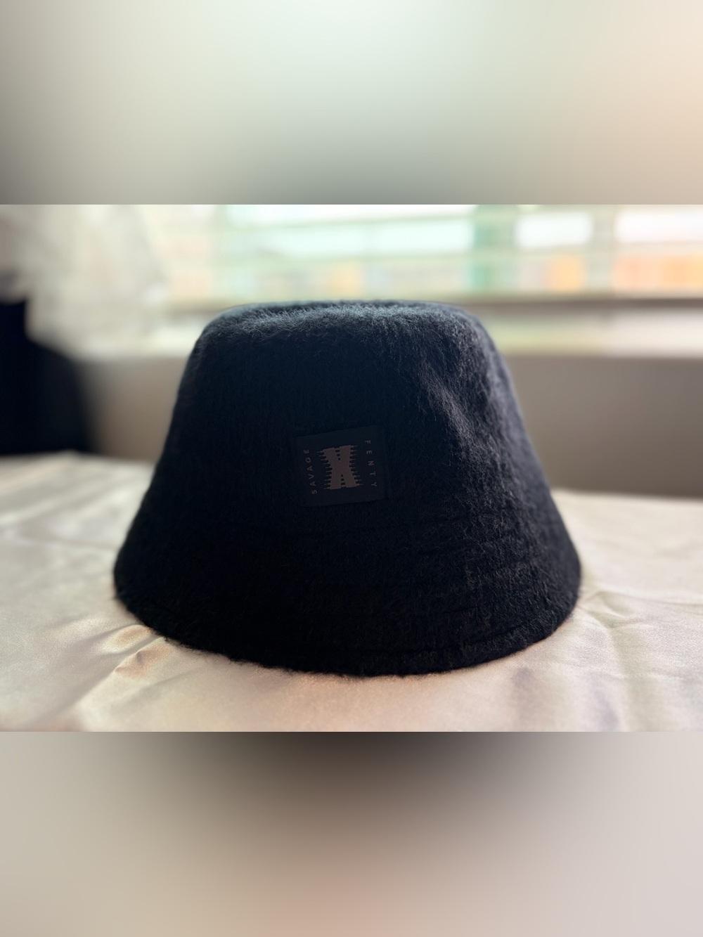 Savage X Fenty Black Fuzzy Bucket Hat - Men's Streetwear BRAND NEW